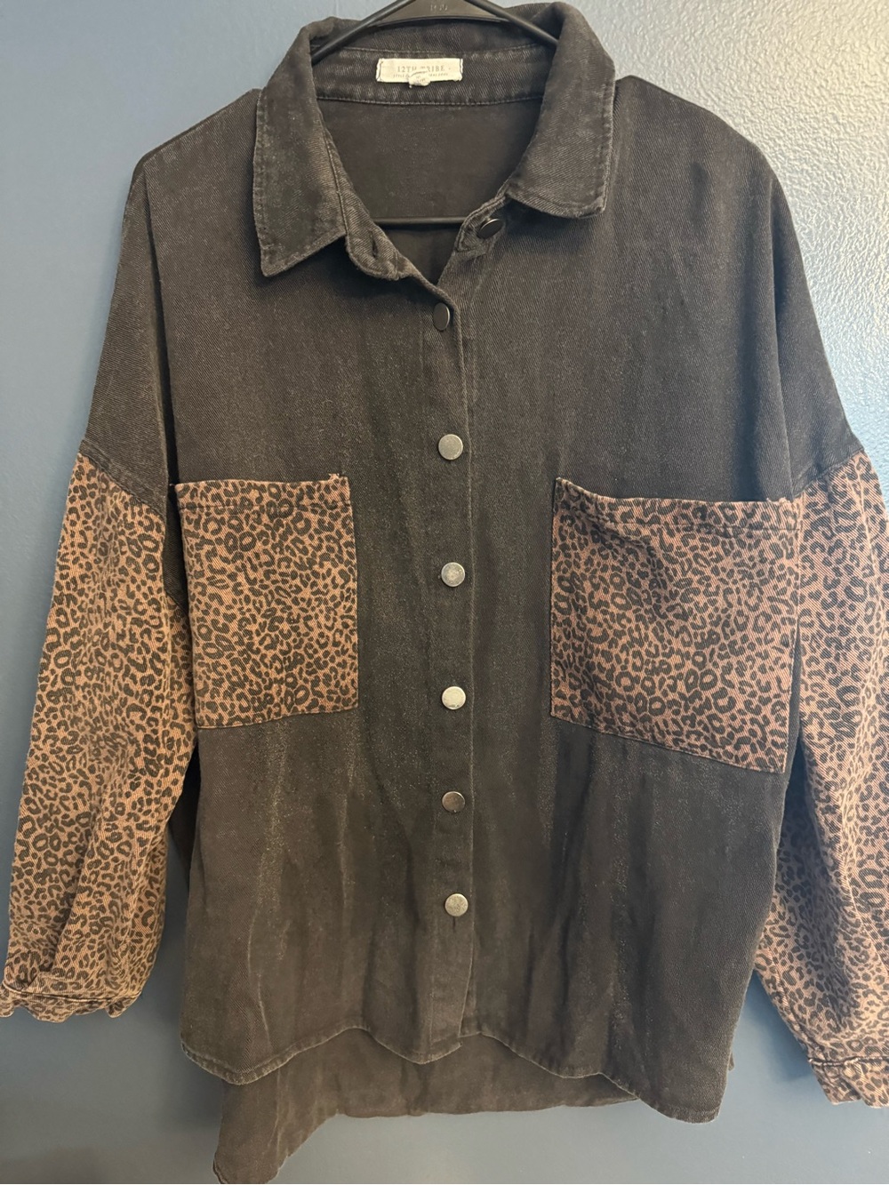 12th Tribe Lennon Oversized Washes Shirt Jacket